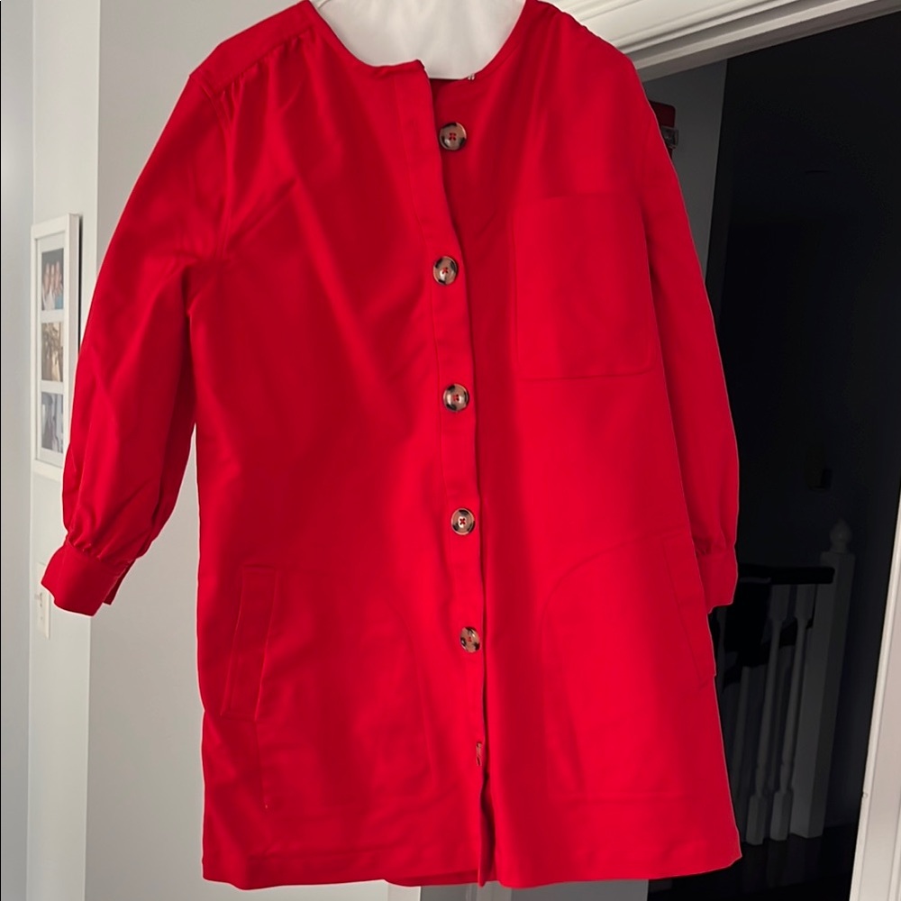 Red Button-Up Blake Dress